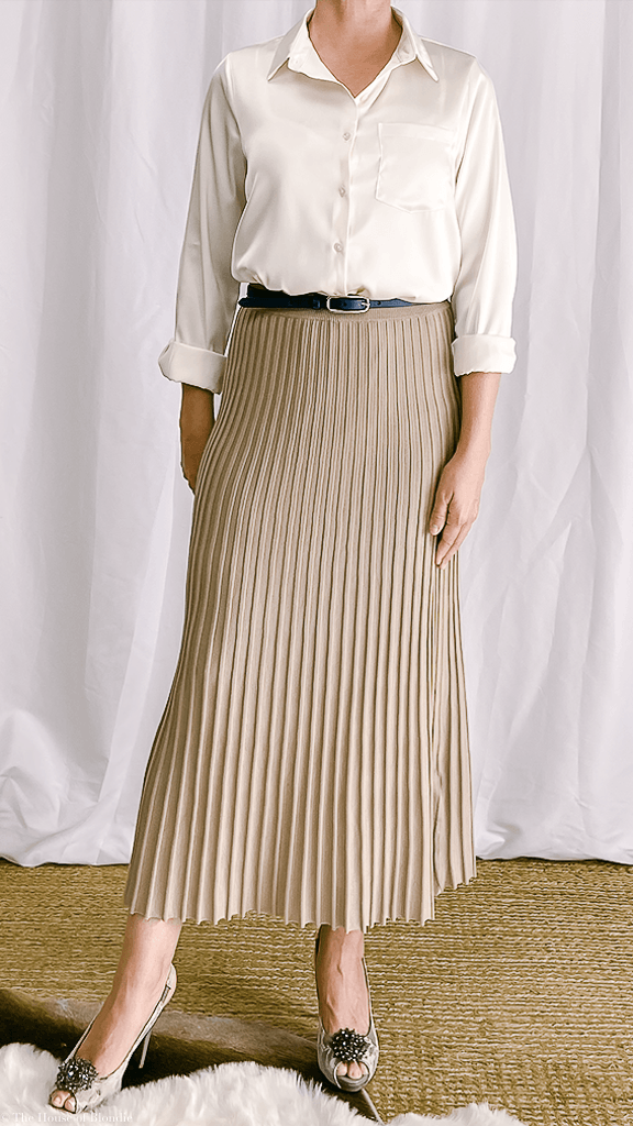 Olivia Taupe Midi Knit Skirt