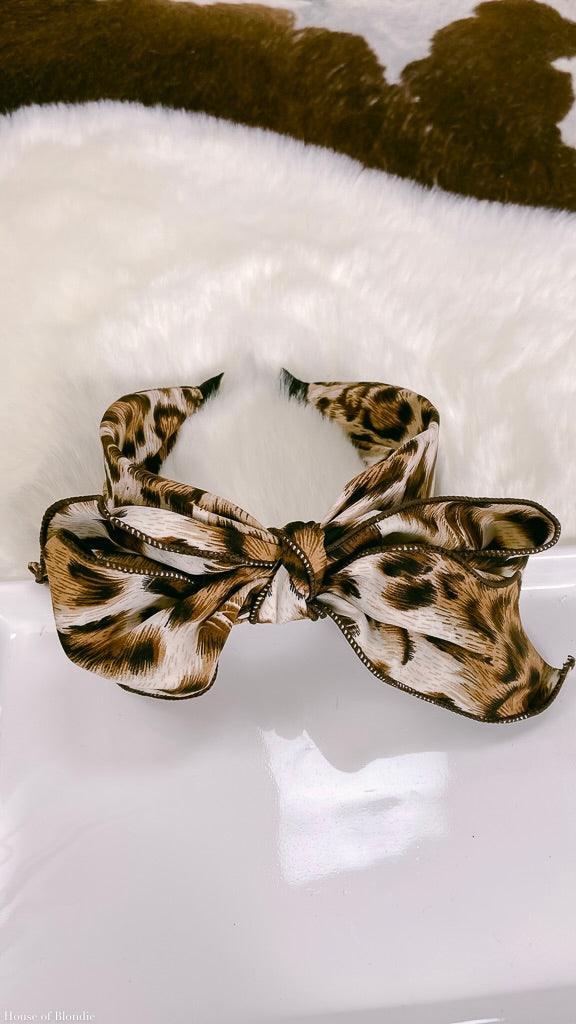 Bow Animal Printed Headband by www.thehouseofblondie.com