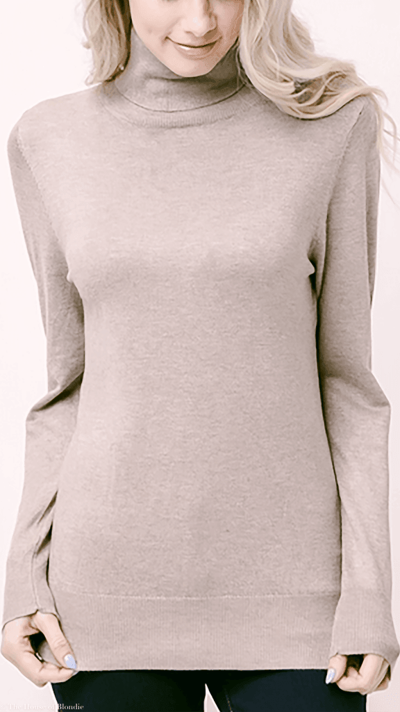 Clarissa Lightweight Long Sleeve Turtleneck Sweater(4 COLORWAYS) by www.thehouseofblondie.com