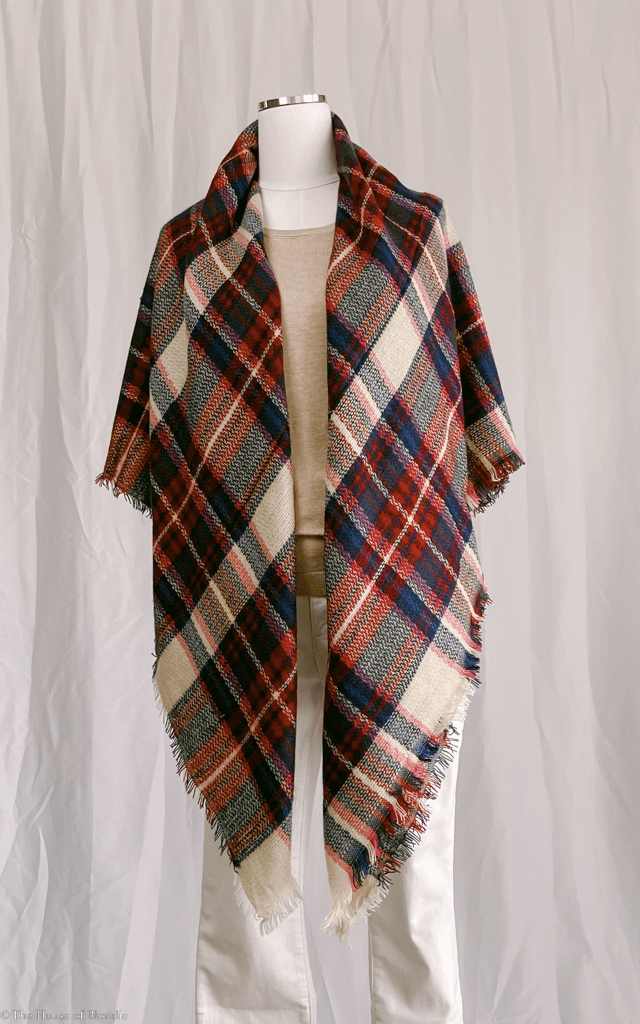 Erica Plaid Oversized Scarf Shawl Blanket by www.thehouseofblondie.com