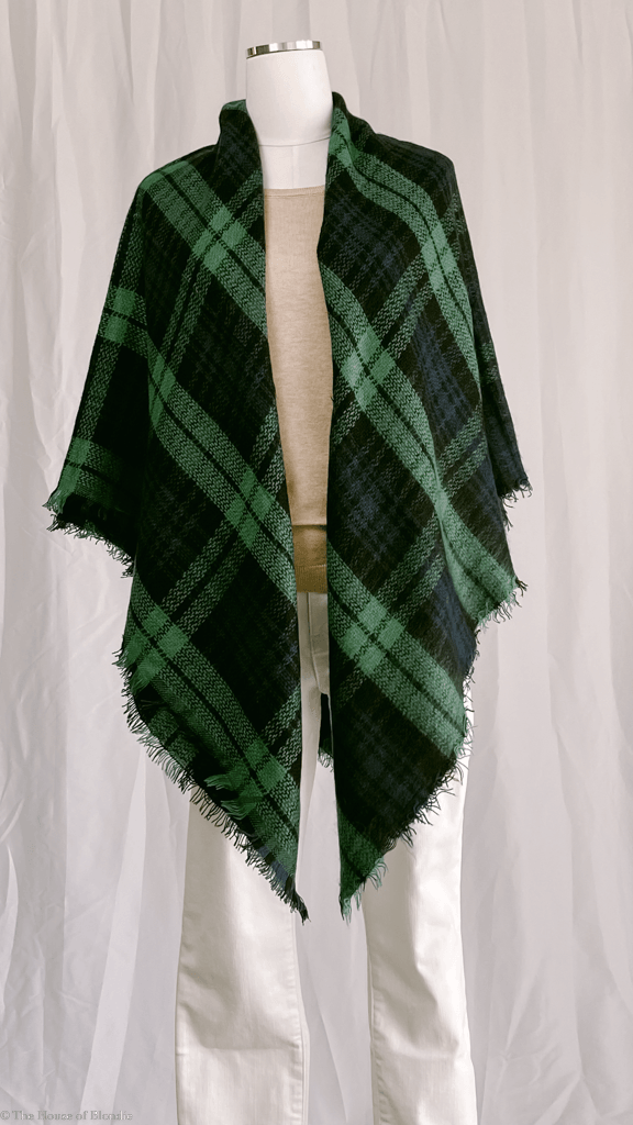 Erisa Plaid Oversized Scarf Shawl Blanket by www.thehouseofblondie.com