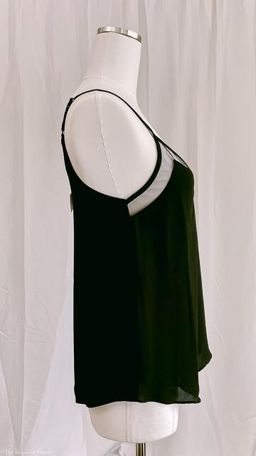 Galen V-Neck Mesh Trim Black Camisole by www.thehouseofblondie.com