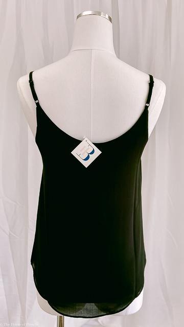 Galen V-Neck Mesh Trim Black Camisole by www.thehouseofblondie.com