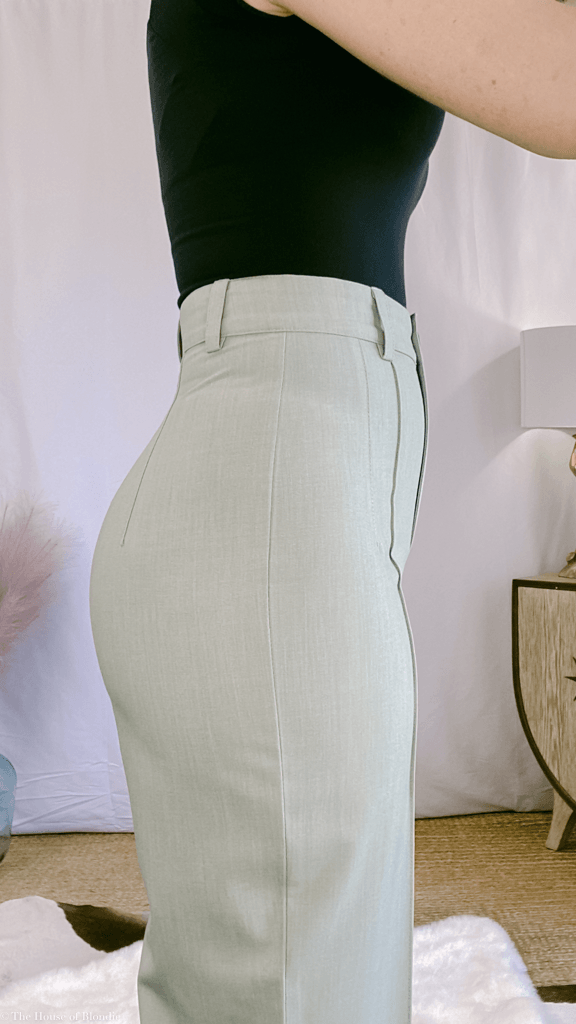 Kyra Pintuck High Waist Sage Green Straight Leg Pant by www.thehouseofblondie.com