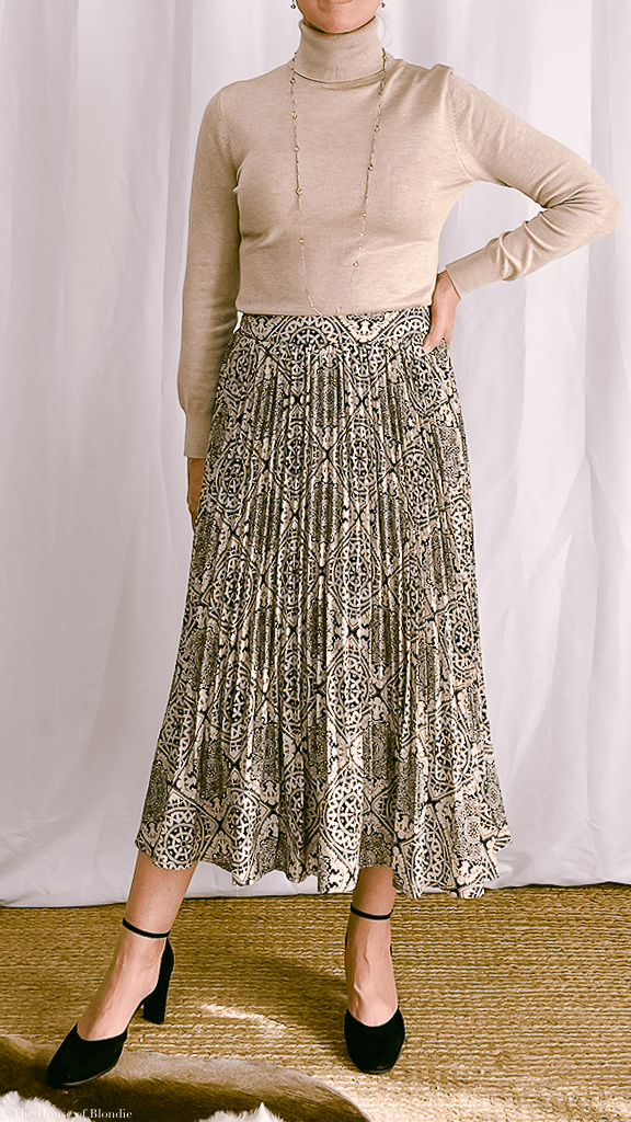 Leonor Pattern Print Midi Pleated Skirt by www.thehouseofblondie.com