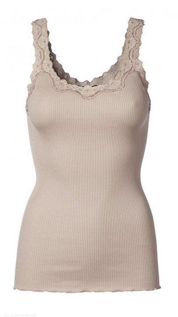 Vintage Powder Rosemunde Babette Silk Lace Tank Top by www.thehouseofblondie.com