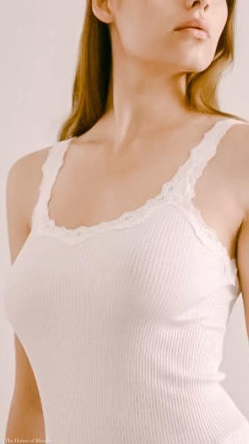 Vintage Powder Rosemunde Babette Silk Lace Tank Top by www.thehouseofblondie.com